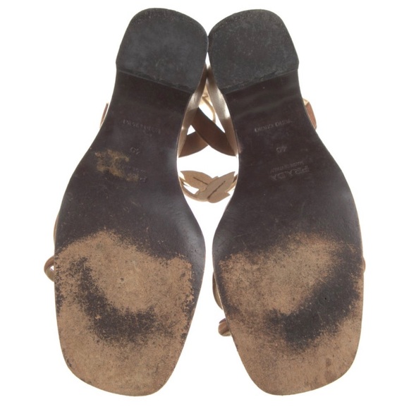 Prada Wedges w Leather Leaf Applique Size 40 - Picture 11 of 11